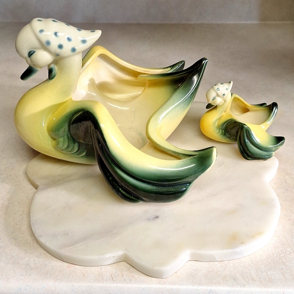 Sale! HULL POTTERY U.S.A. VERY RARE 70'S -Mother Goose & Gosling set